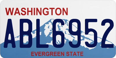 WA license plate ABL6952
