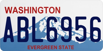 WA license plate ABL6956