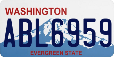WA license plate ABL6959