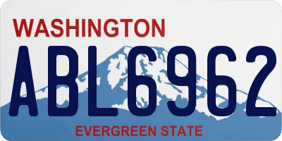 WA license plate ABL6962