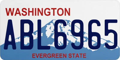 WA license plate ABL6965