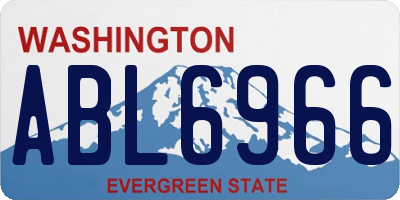 WA license plate ABL6966