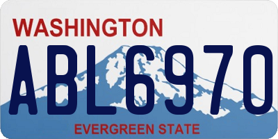 WA license plate ABL6970