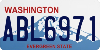 WA license plate ABL6971