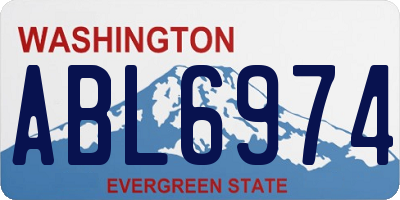 WA license plate ABL6974