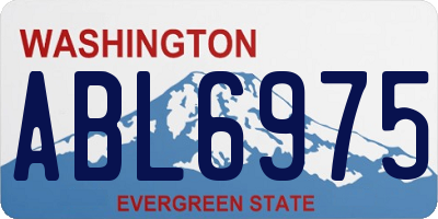 WA license plate ABL6975