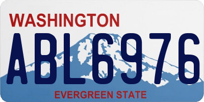 WA license plate ABL6976