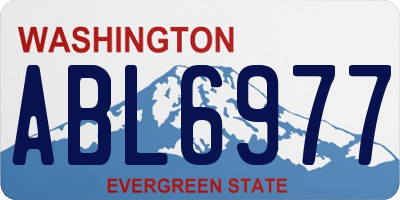 WA license plate ABL6977