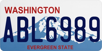 WA license plate ABL6989
