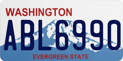 WA license plate ABL6990