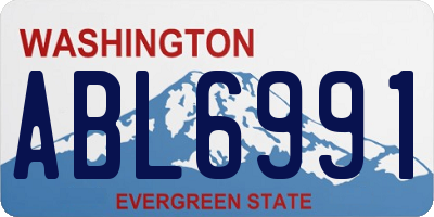 WA license plate ABL6991