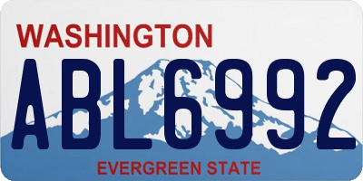 WA license plate ABL6992