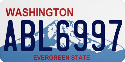 WA license plate ABL6997