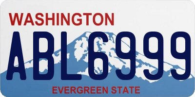WA license plate ABL6999