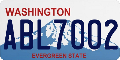 WA license plate ABL7002