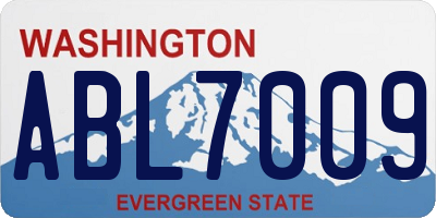 WA license plate ABL7009