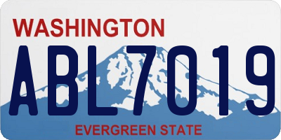 WA license plate ABL7019