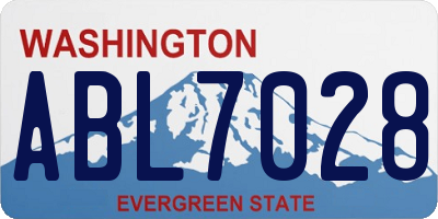 WA license plate ABL7028