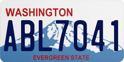 WA license plate ABL7041