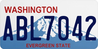 WA license plate ABL7042