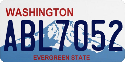 WA license plate ABL7052