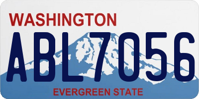 WA license plate ABL7056