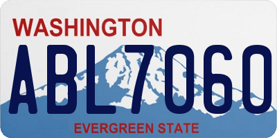 WA license plate ABL7060
