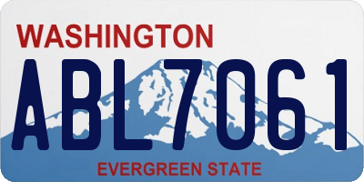 WA license plate ABL7061