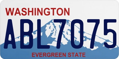 WA license plate ABL7075