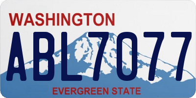 WA license plate ABL7077