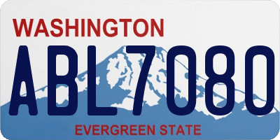 WA license plate ABL7080