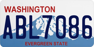 WA license plate ABL7086