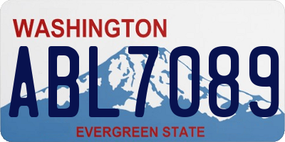 WA license plate ABL7089
