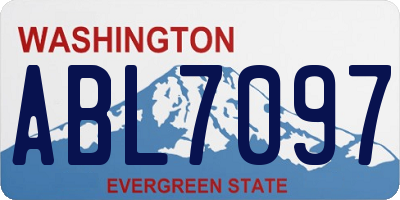 WA license plate ABL7097
