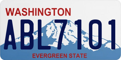 WA license plate ABL7101