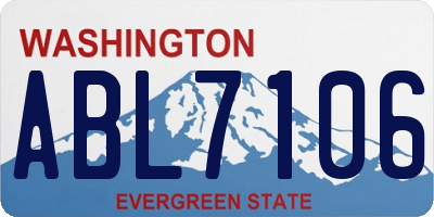 WA license plate ABL7106