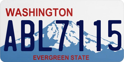 WA license plate ABL7115