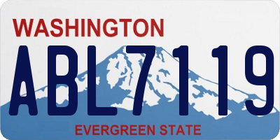 WA license plate ABL7119