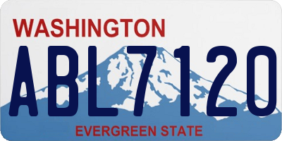 WA license plate ABL7120