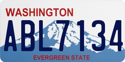 WA license plate ABL7134