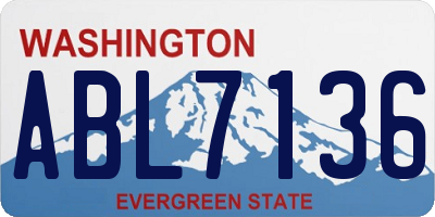 WA license plate ABL7136