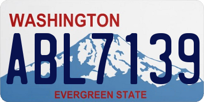 WA license plate ABL7139