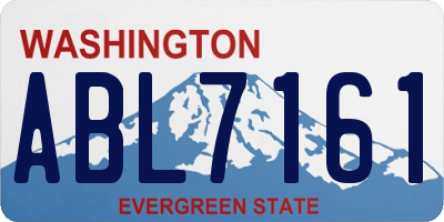 WA license plate ABL7161