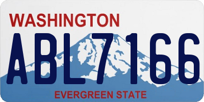 WA license plate ABL7166
