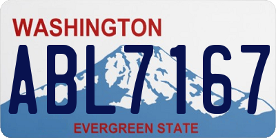 WA license plate ABL7167