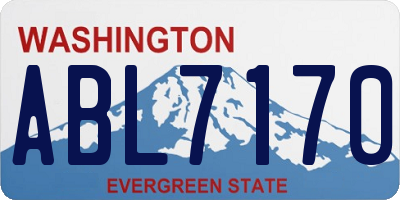 WA license plate ABL7170