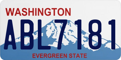 WA license plate ABL7181
