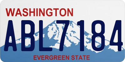 WA license plate ABL7184