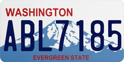 WA license plate ABL7185