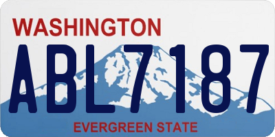 WA license plate ABL7187